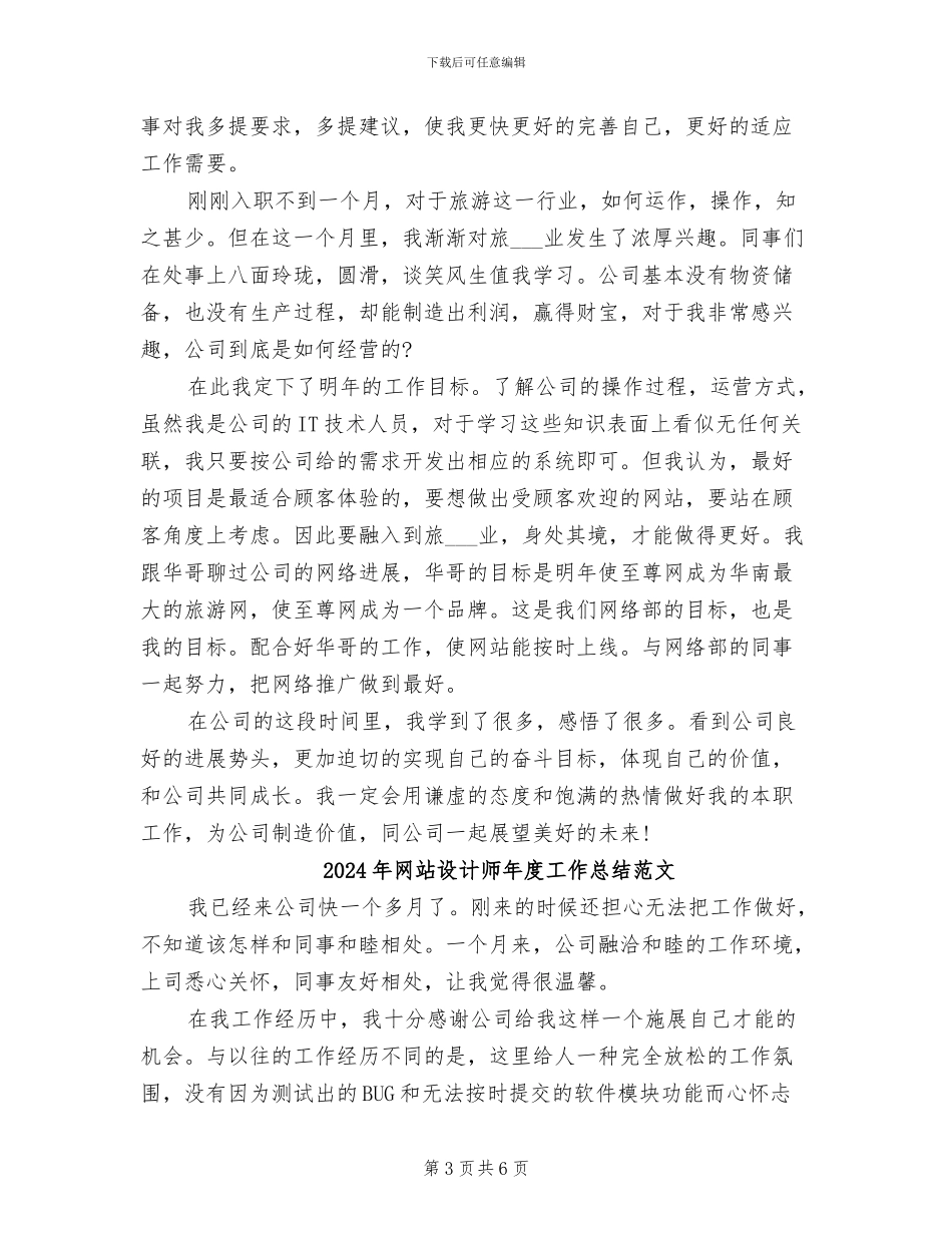 2024年网站设计师年度工作总结_第3页