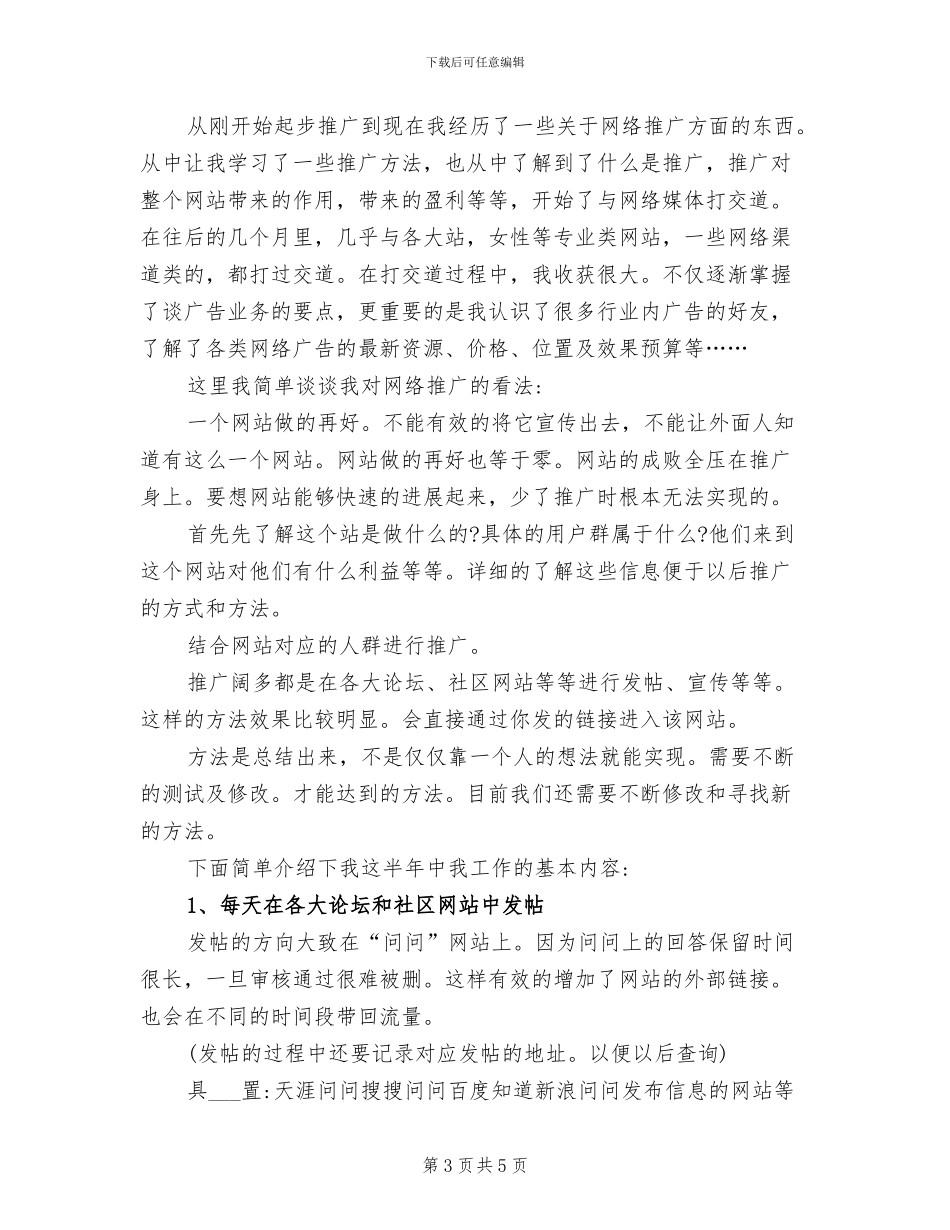 2024年网络推广人员工作总结_第3页