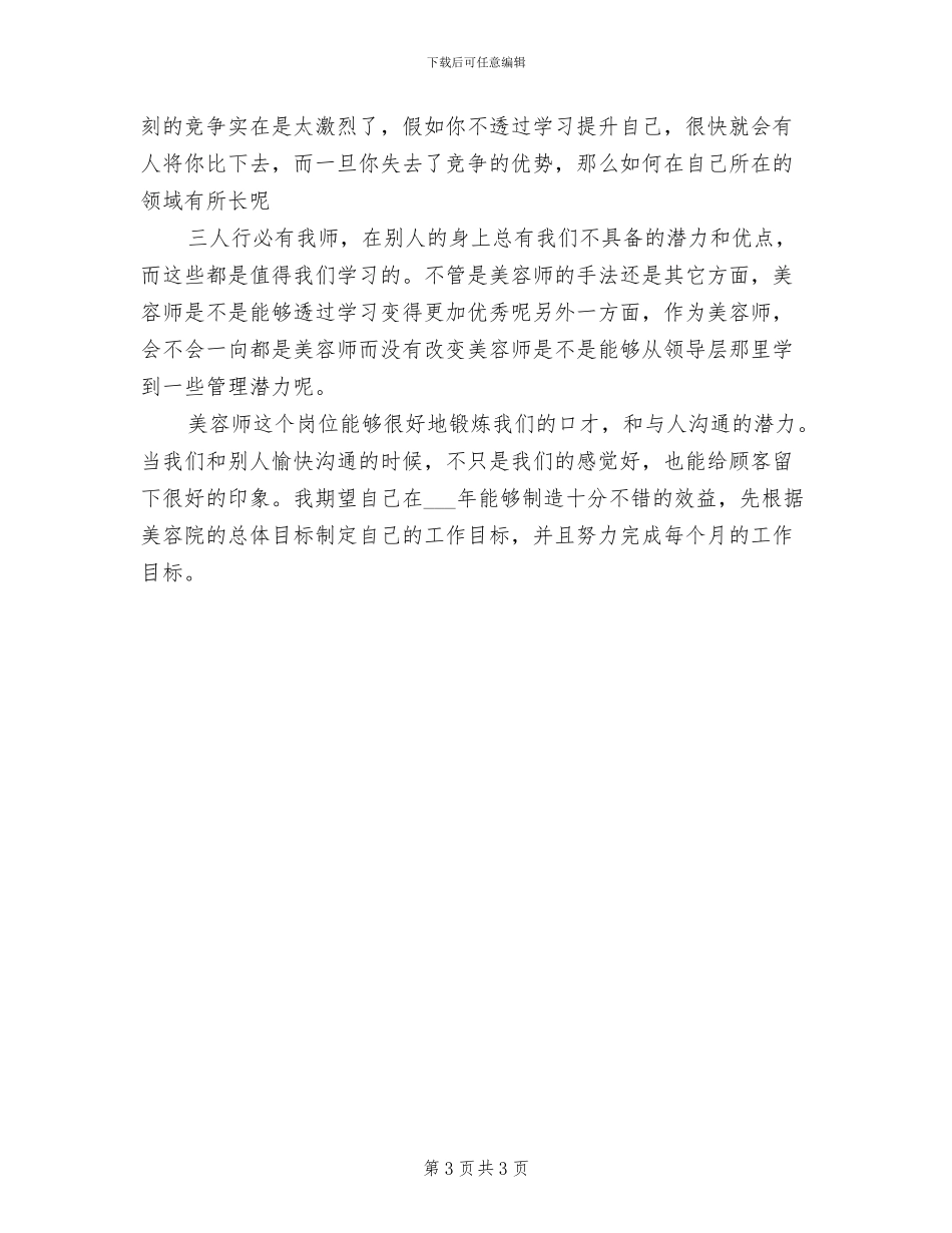 2024年美容师年终总结_第3页