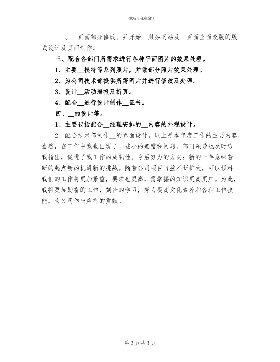 2024年美术编辑个人年度工作总结_第3页