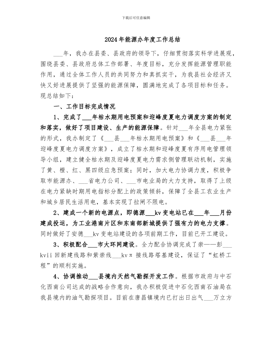 2024年能源办年度工作总结_第1页