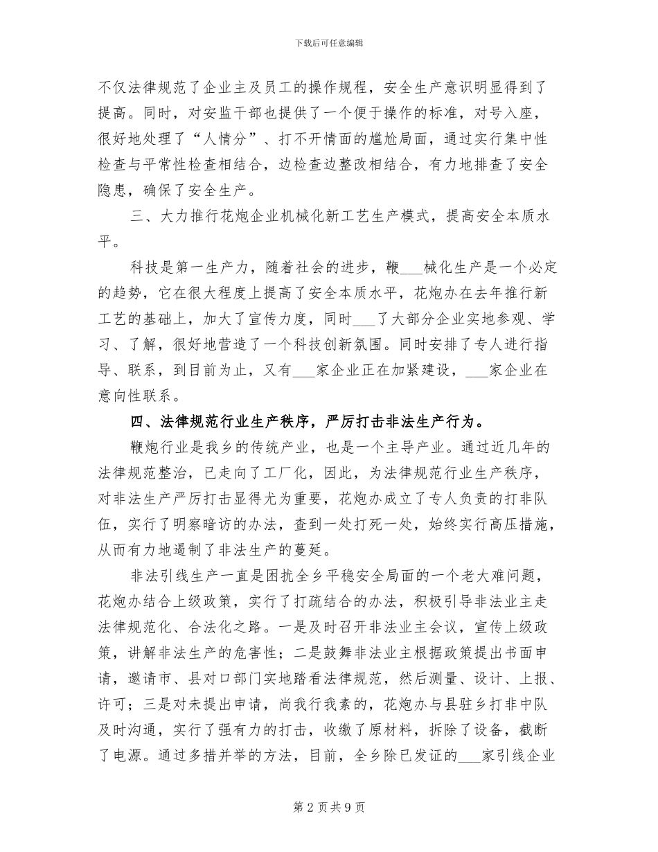 2024年花炮办上年工作总结_第2页
