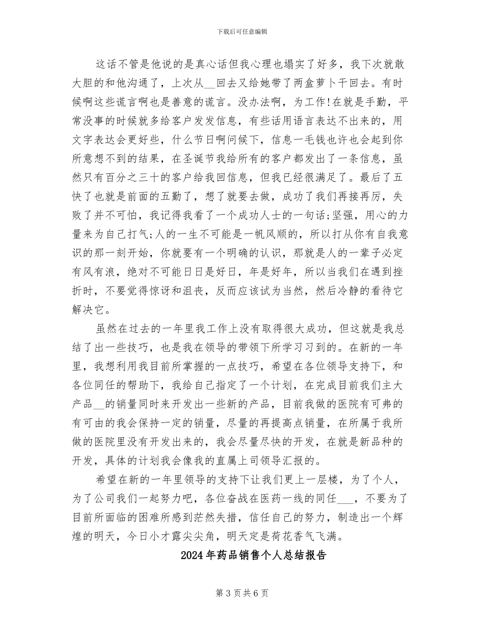 2024年药品销售个人总结_第3页