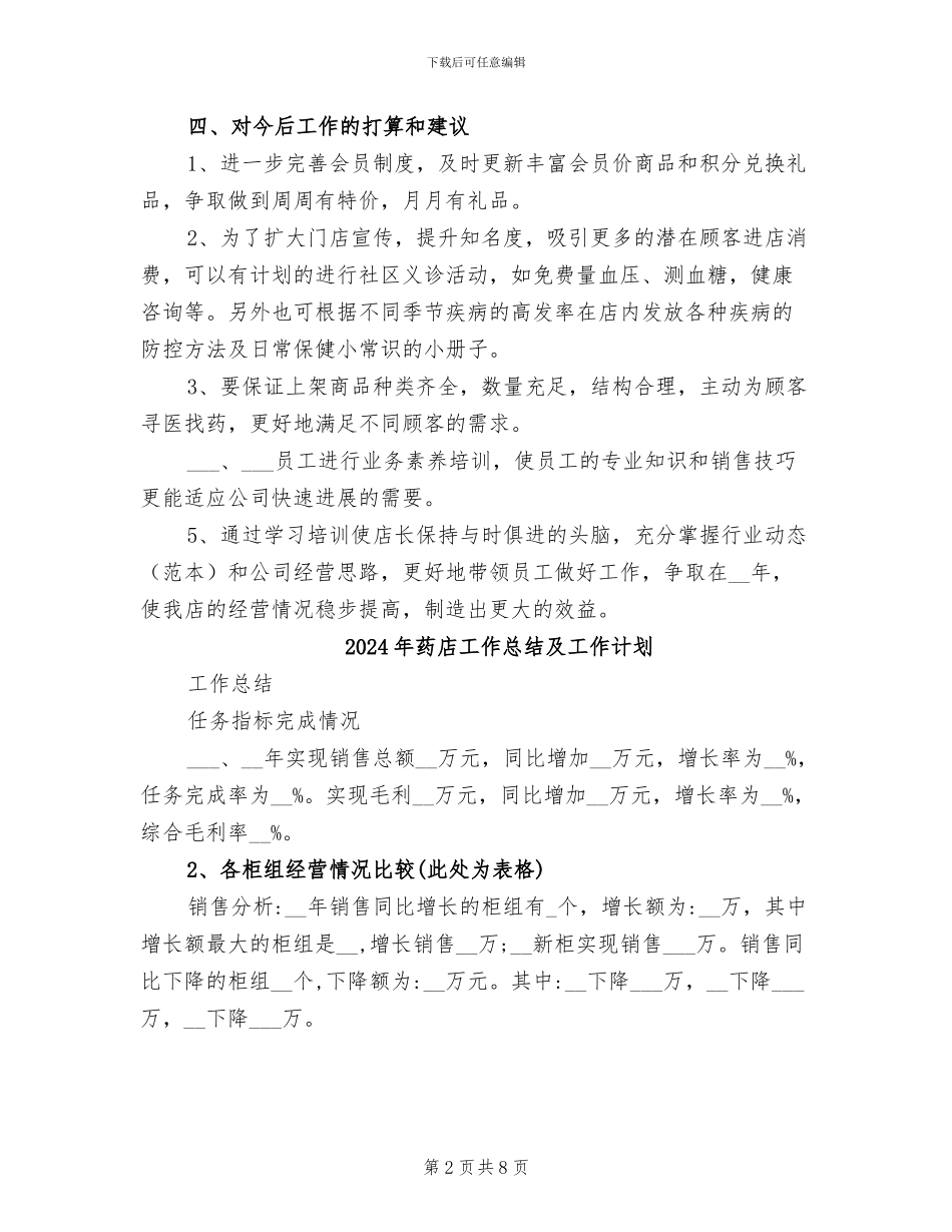2024年药店工作总结_第2页