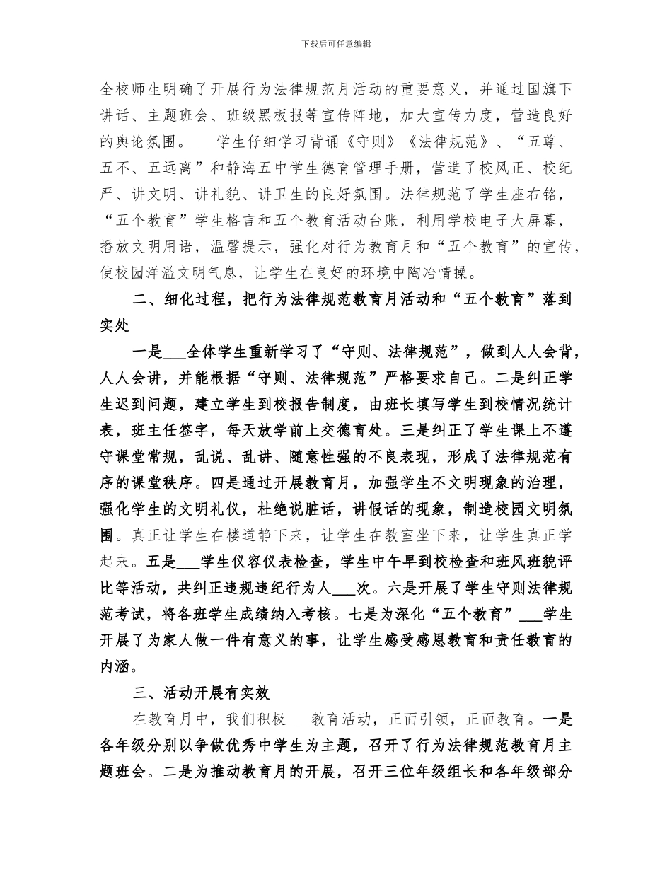 2024年行为规范小结范本_第3页