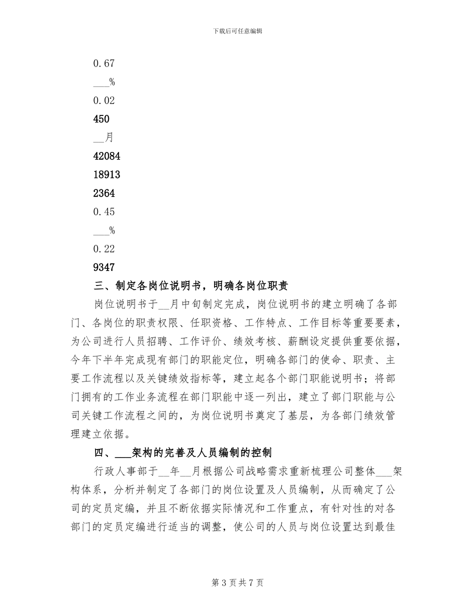2024年行政人事部工作总结范文_第3页