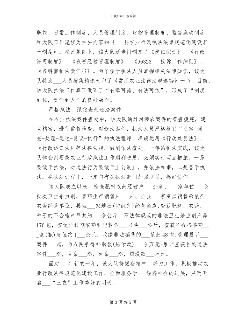 2024年行政执法大队队长工作总结范文_第3页