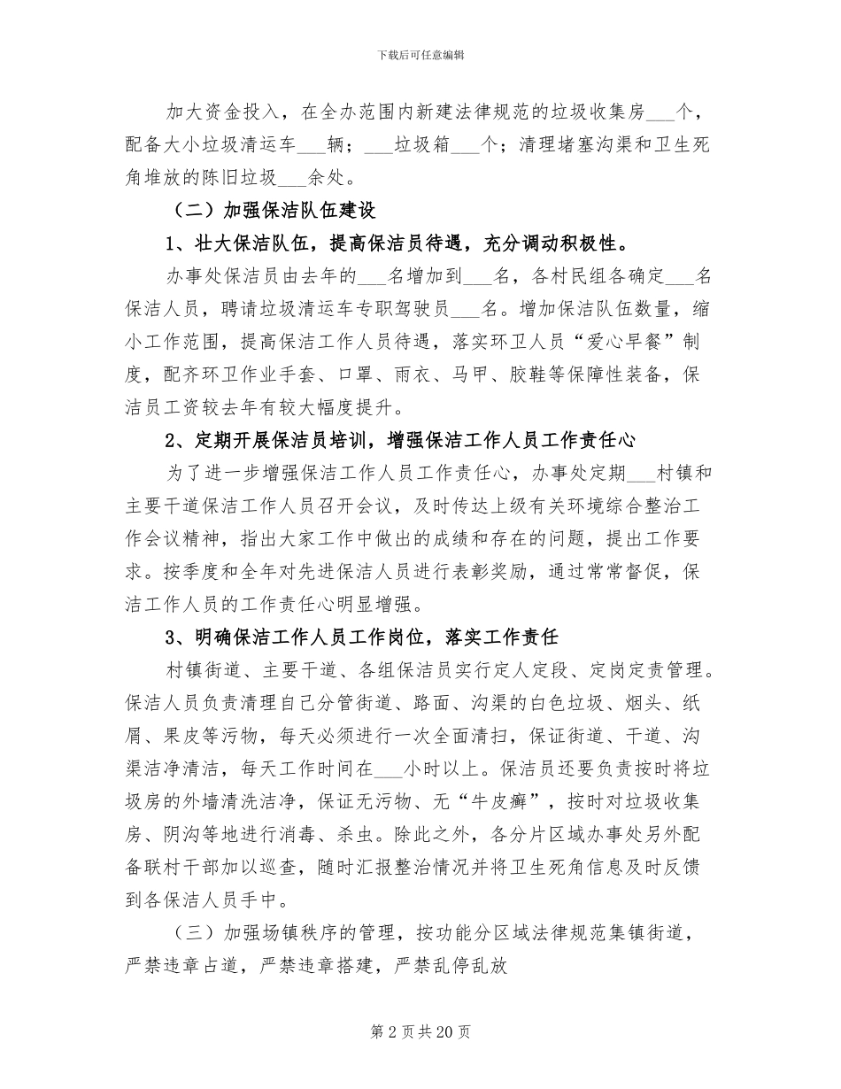 2024年街道周边环境治理工作总结_第2页