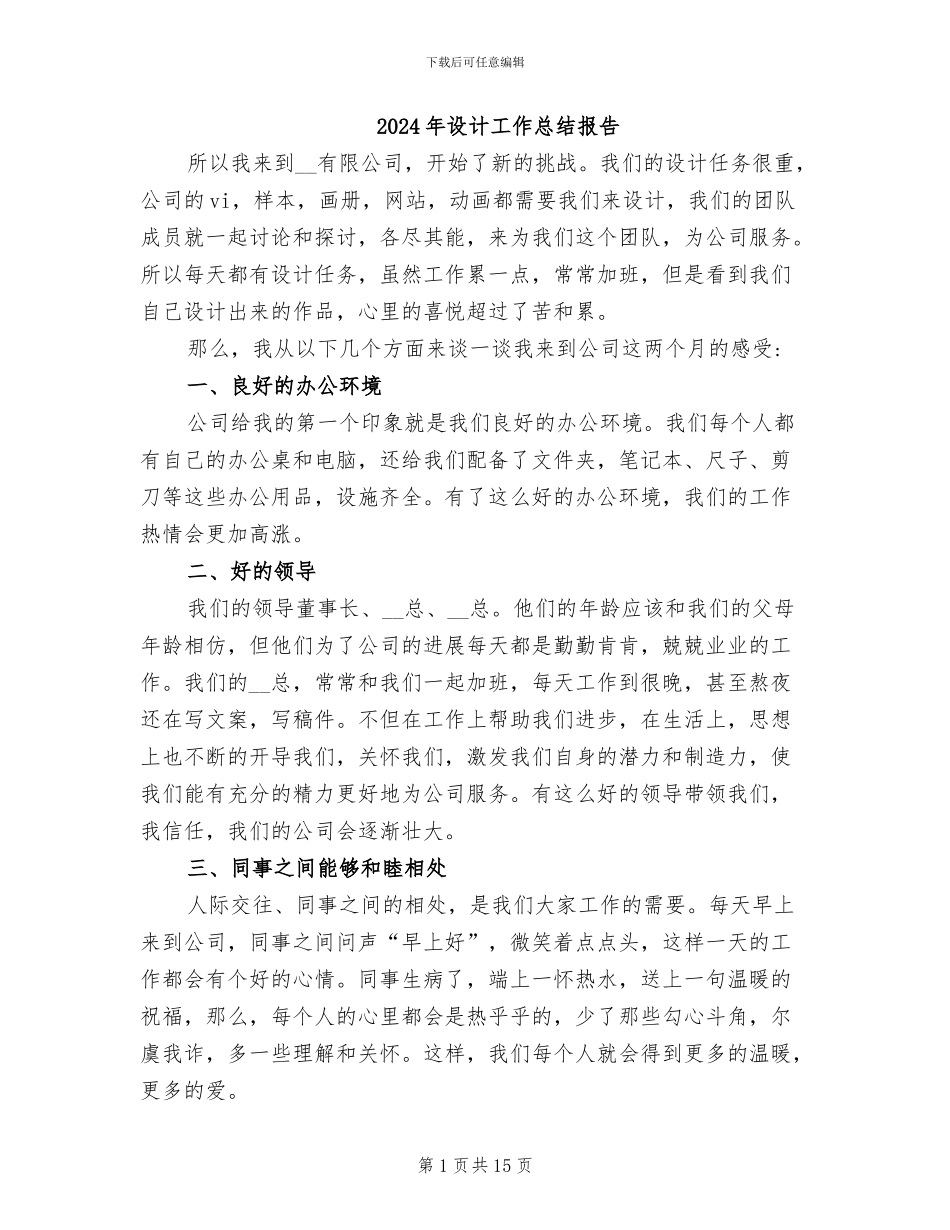 2024年设计工作总结报告_第1页