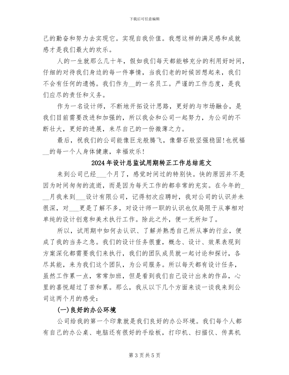 2024年设计总监试用期转正工作总结_第3页