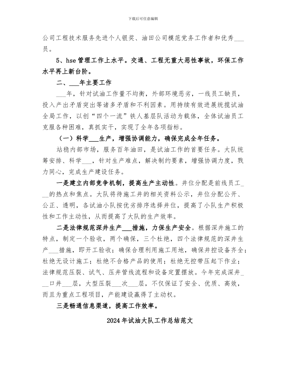 2024年试油大队工作总结_第3页