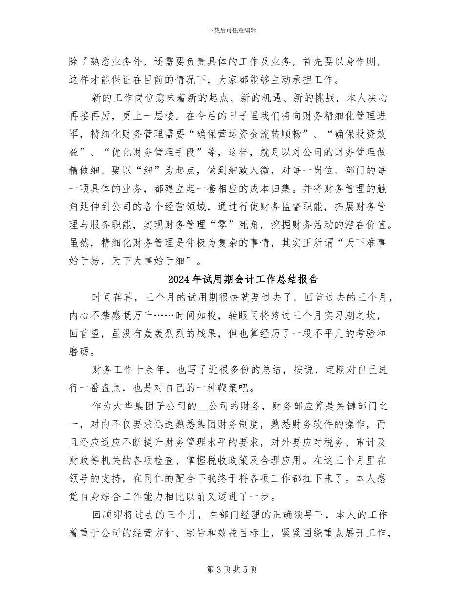 2024年试用期会计工作总结_第3页