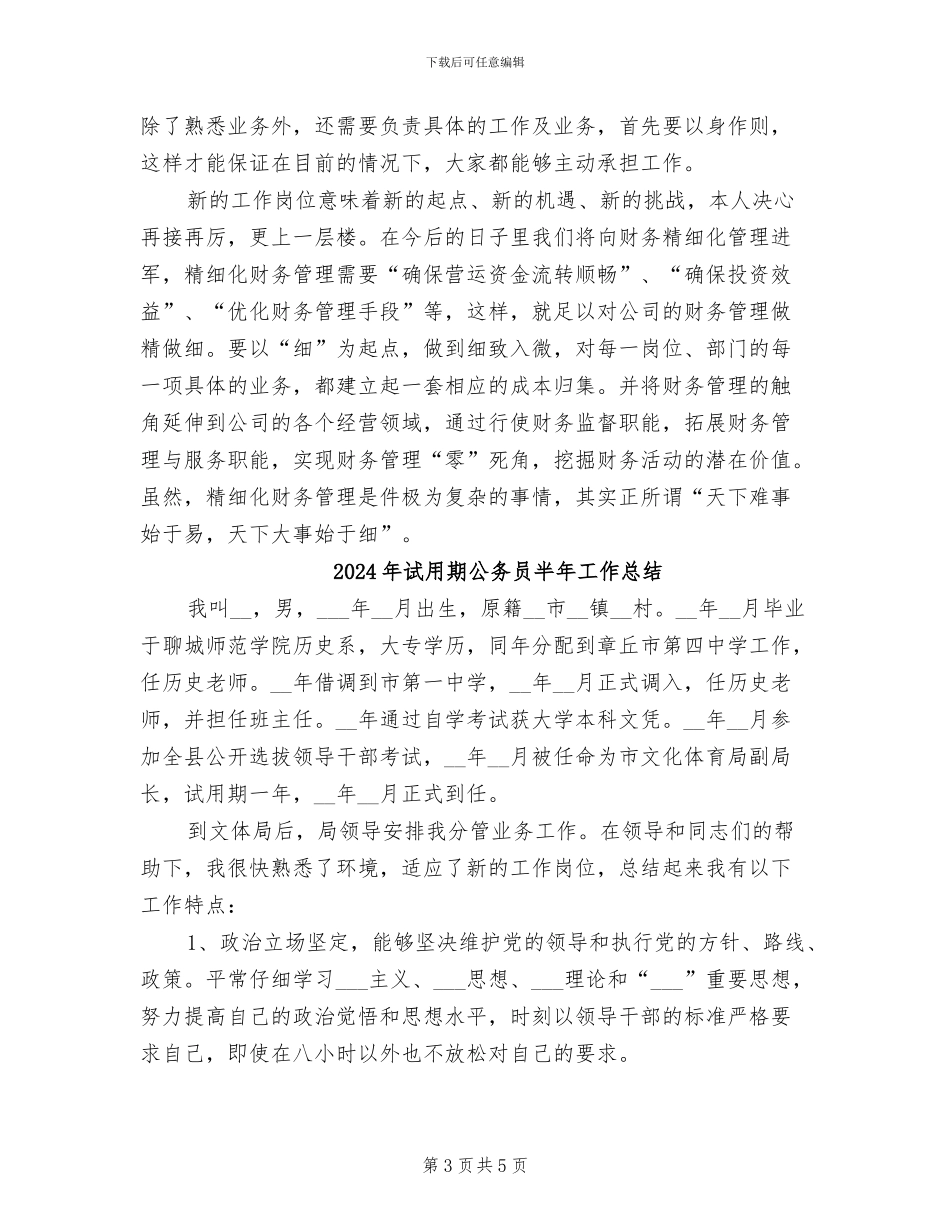 2024年试用期会计工作总结范文_第3页