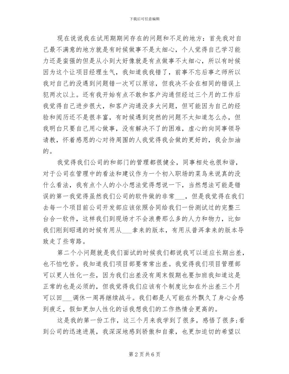 2024年试用期年度工作总结_第2页