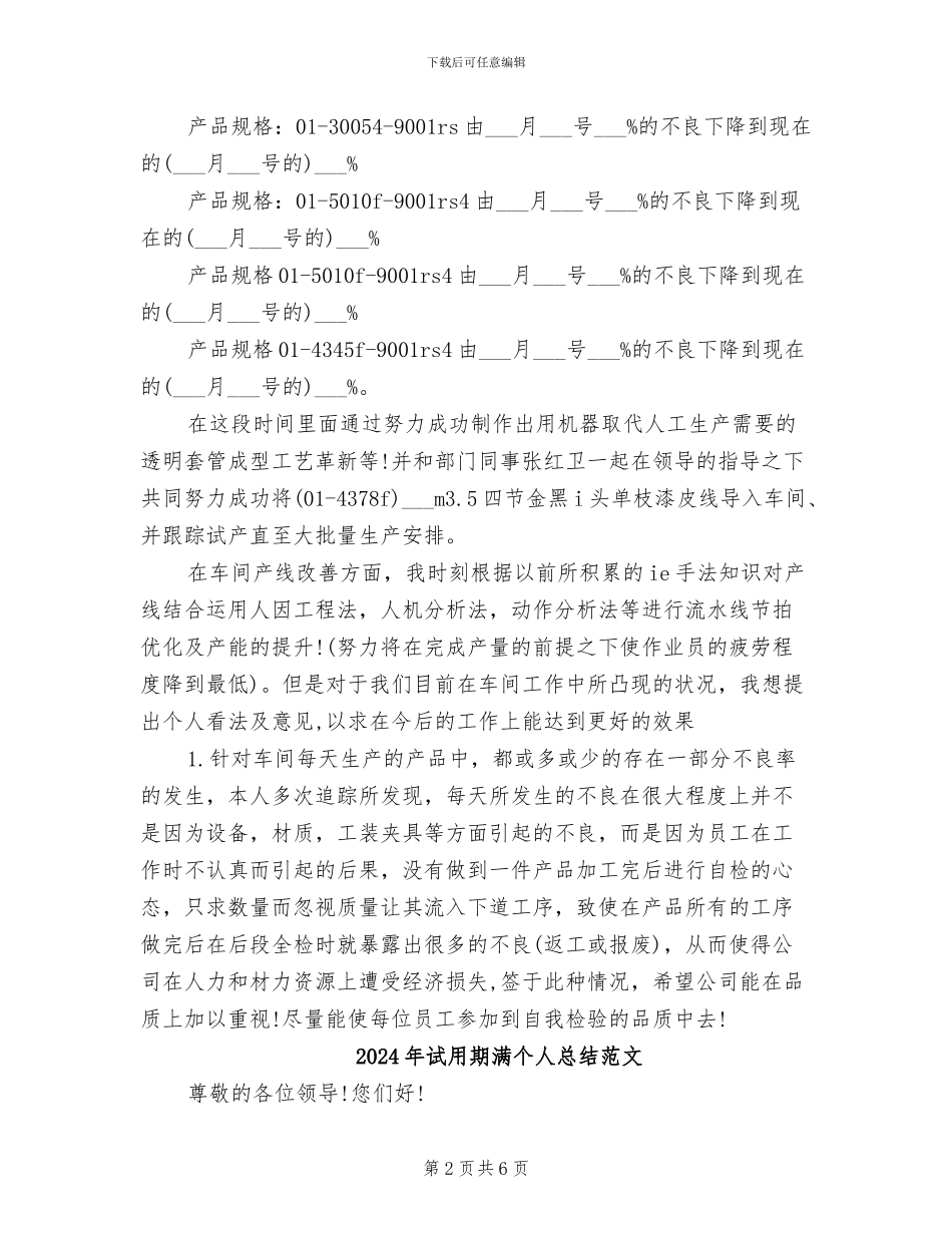 2024年试用期满个人总结_第2页