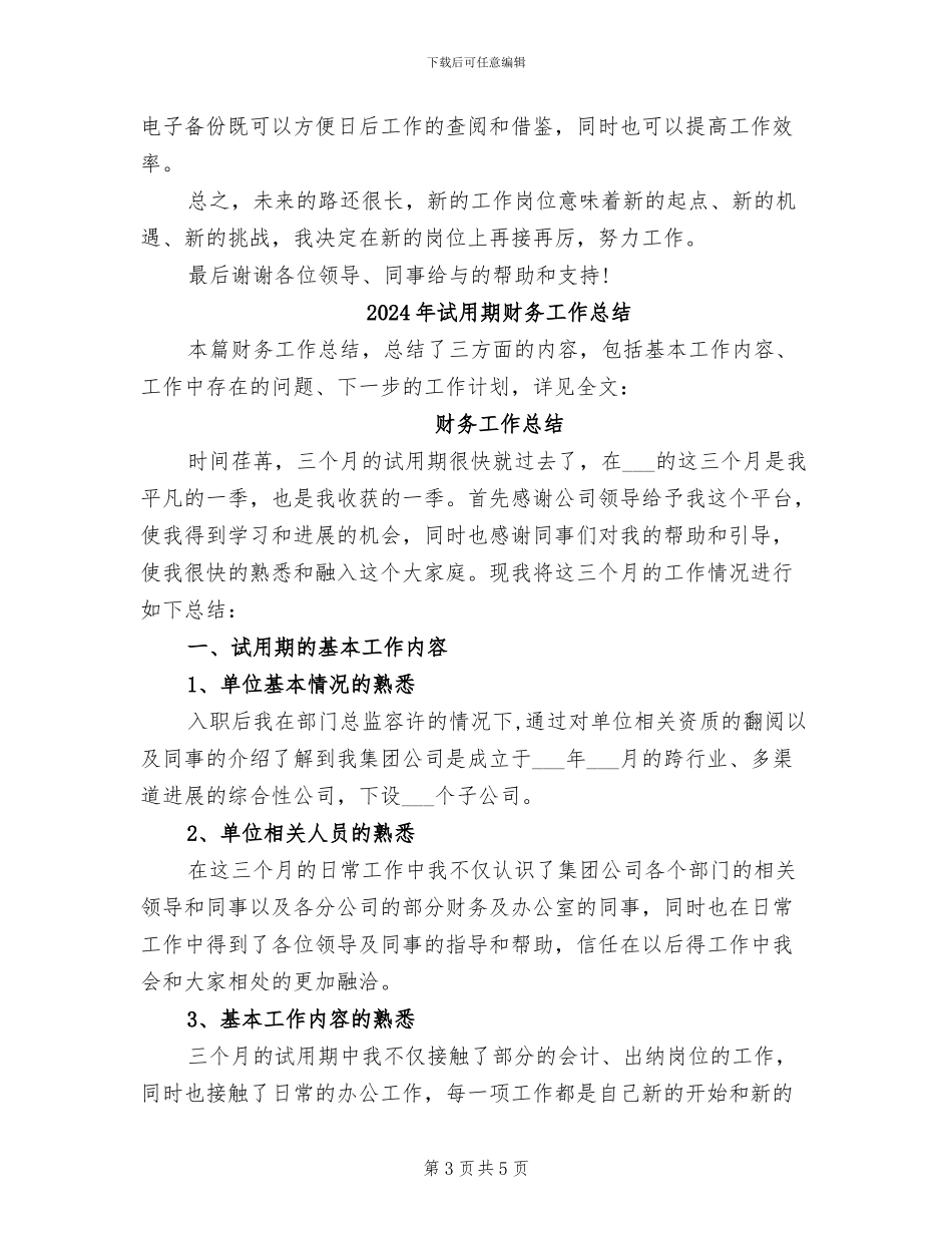 2024年试用期财务个人工作总结_第3页