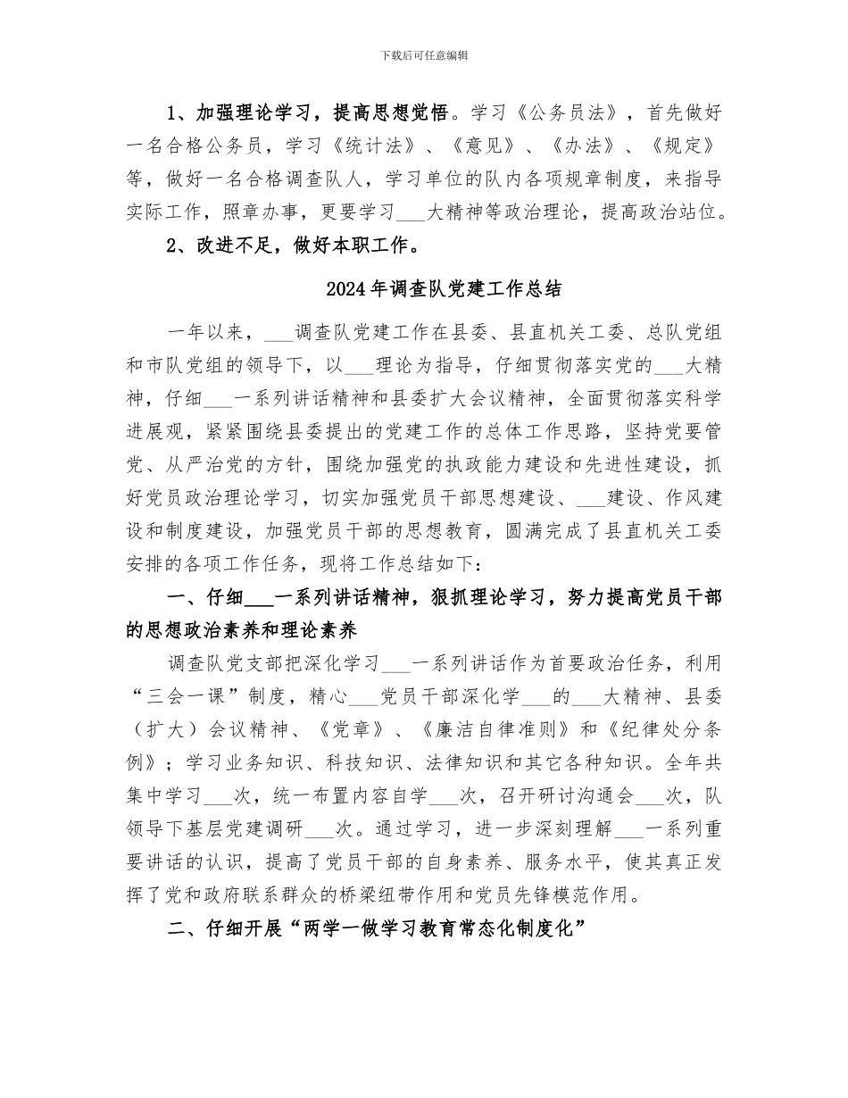 2024年调查队个人工作总结_第2页