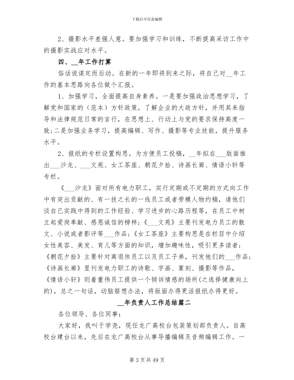 2024年负责人工作总结_第3页