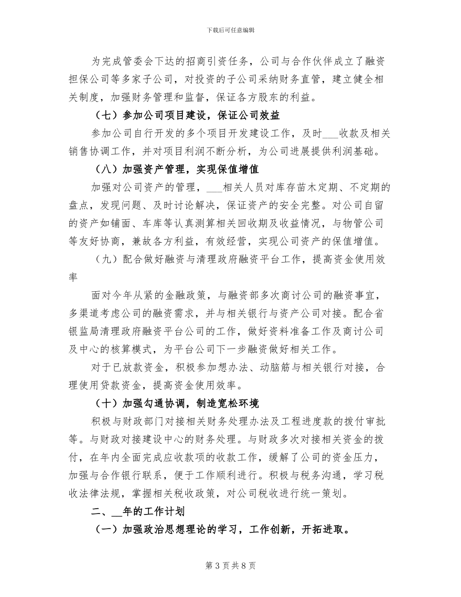 2024年财务总监个人年终工作总结报告一_第3页