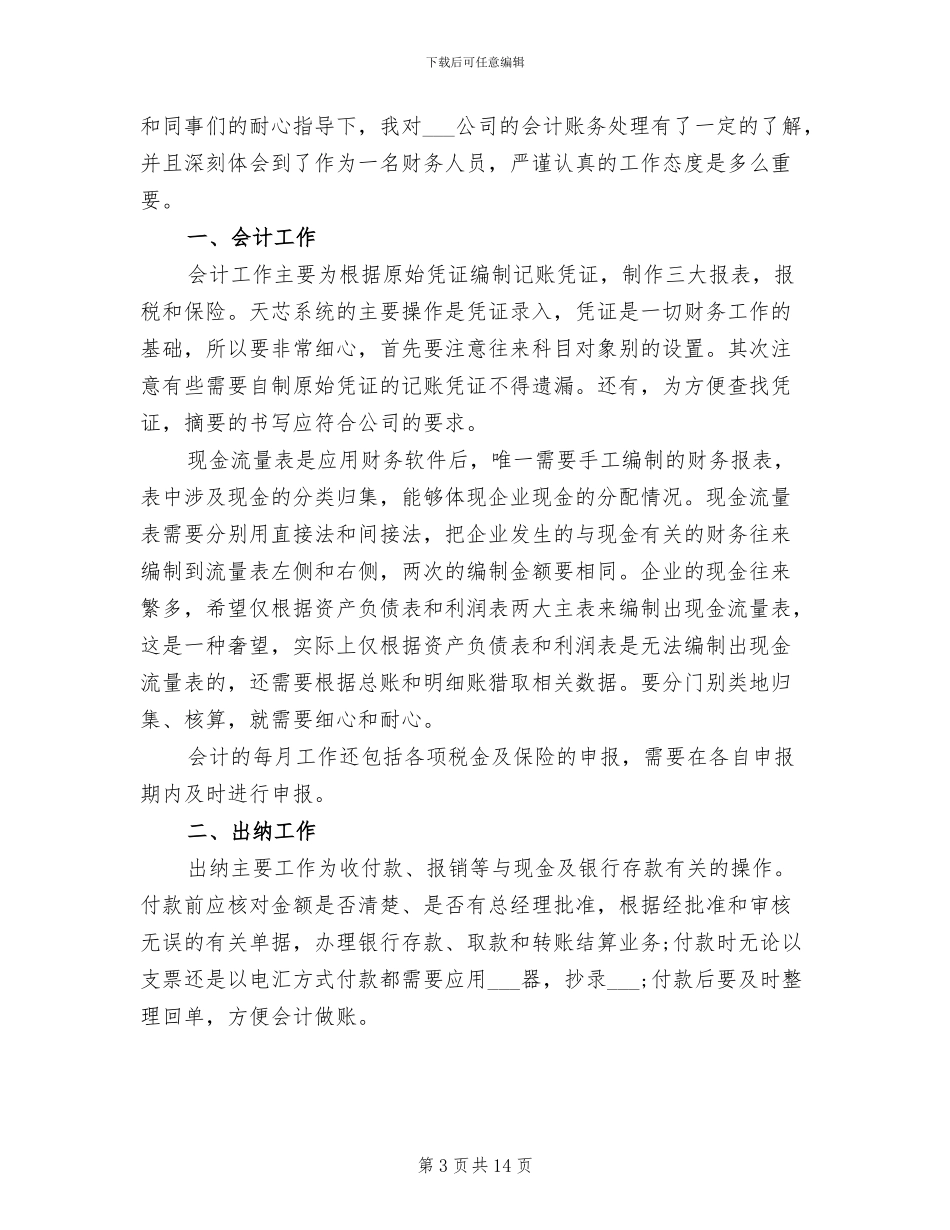 2024年财务试用期转正个人工作小结范文_第3页