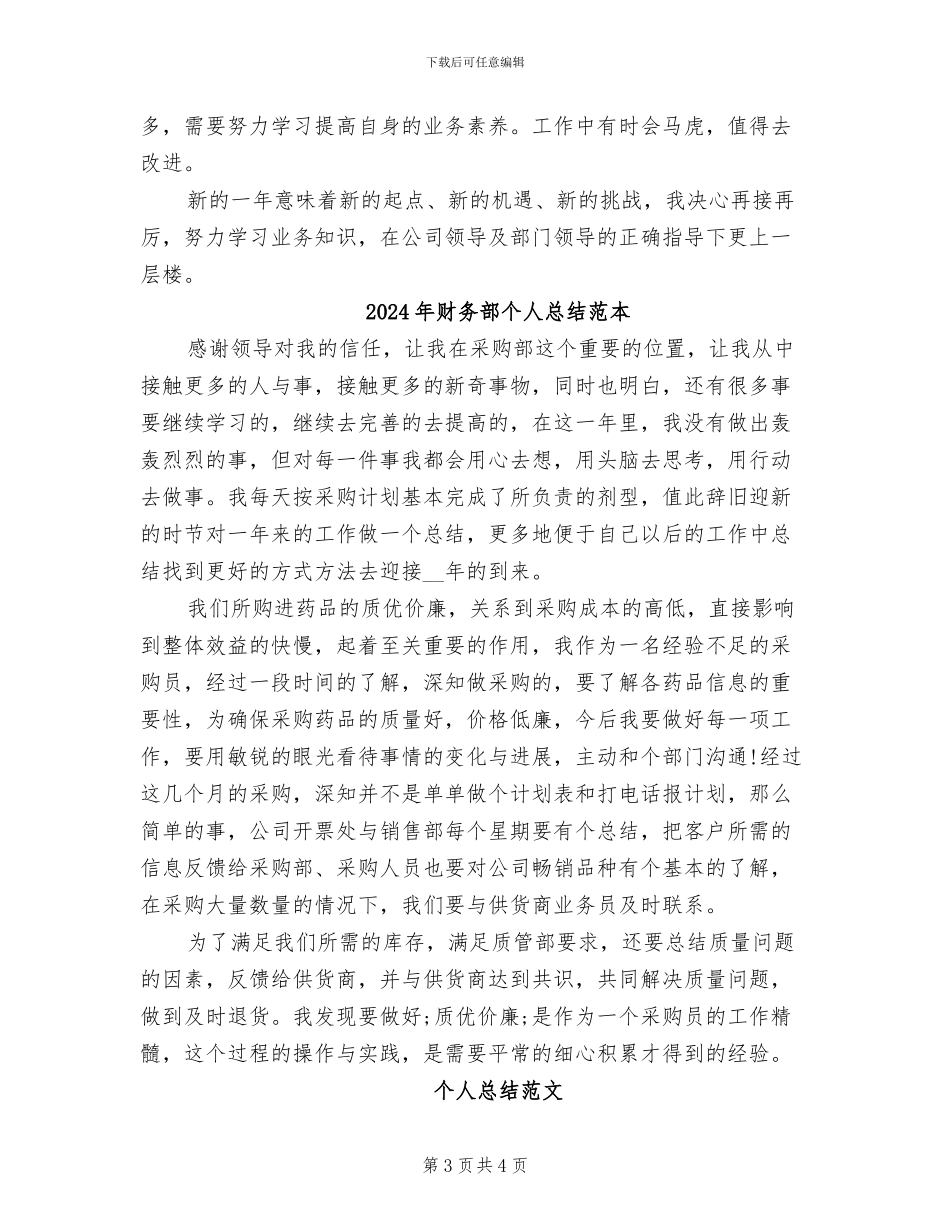 2024年财务部个人总结范文_第3页