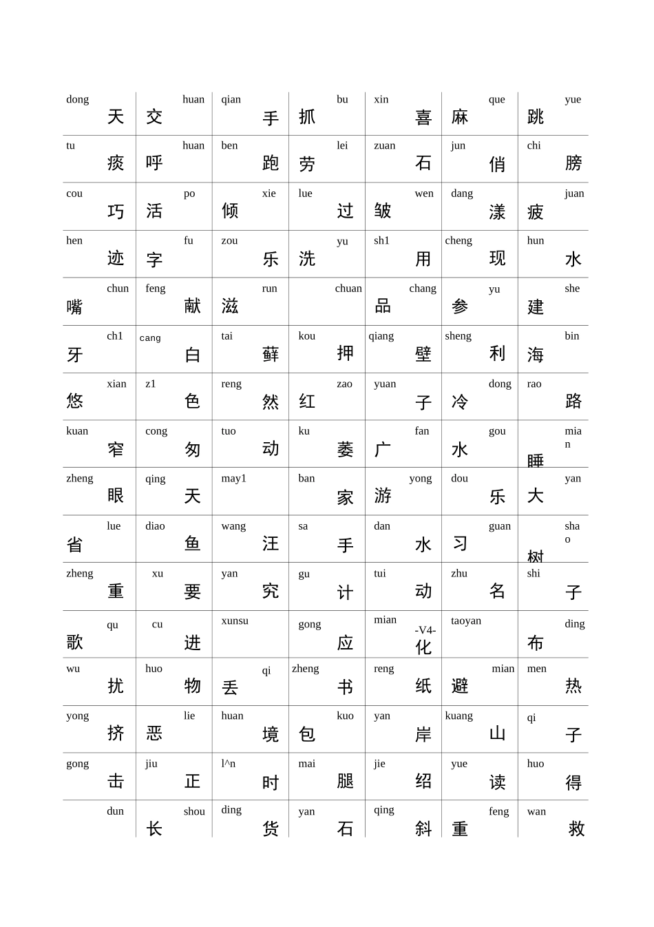 冀教版小学语文三年级下册生字_第1页
