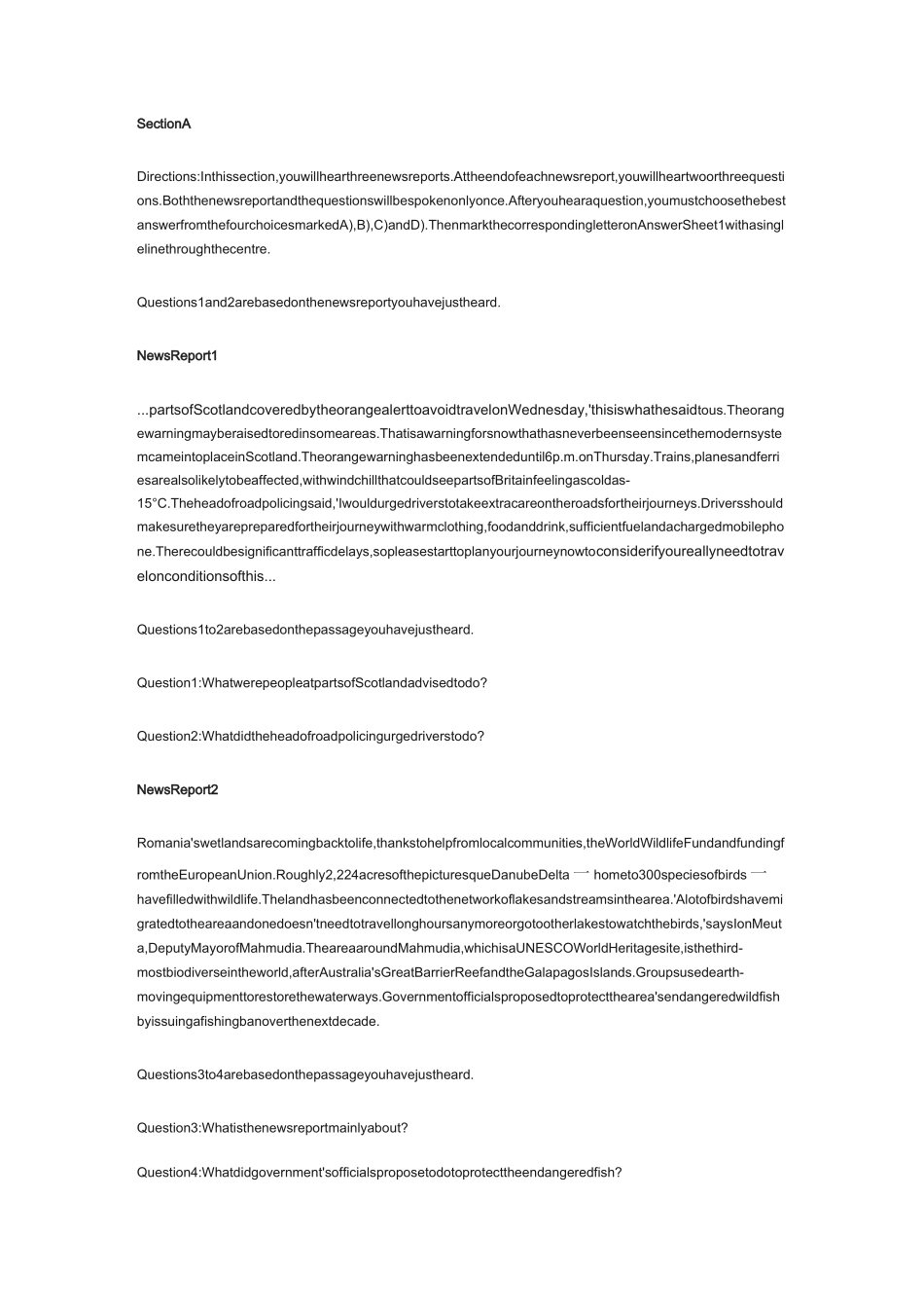 20207月四级真题_第2页