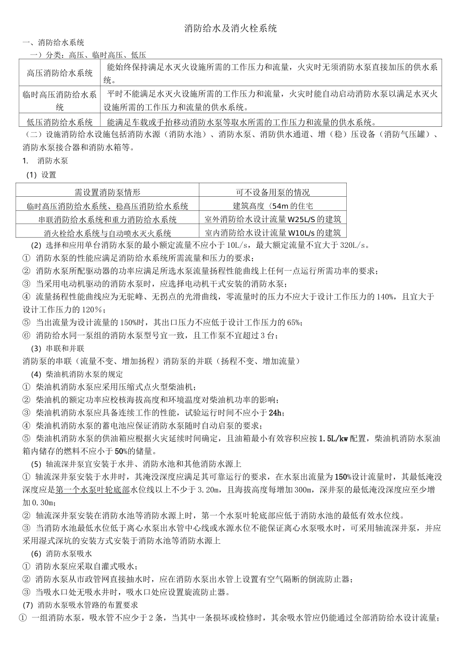 消防给水及消火栓系统_第1页