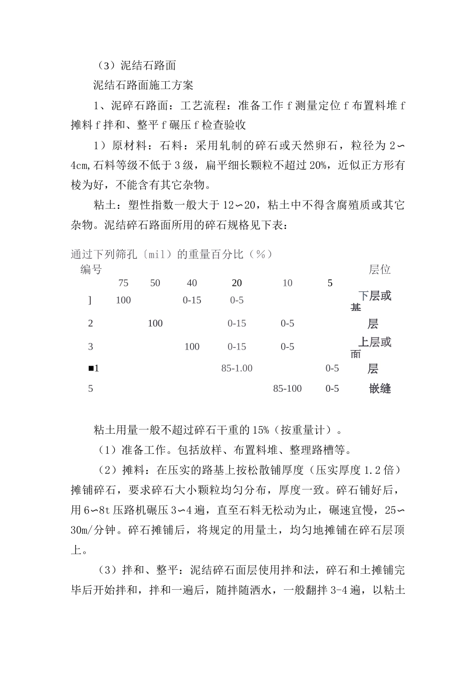 泥结石路面、灌浆做法_第1页