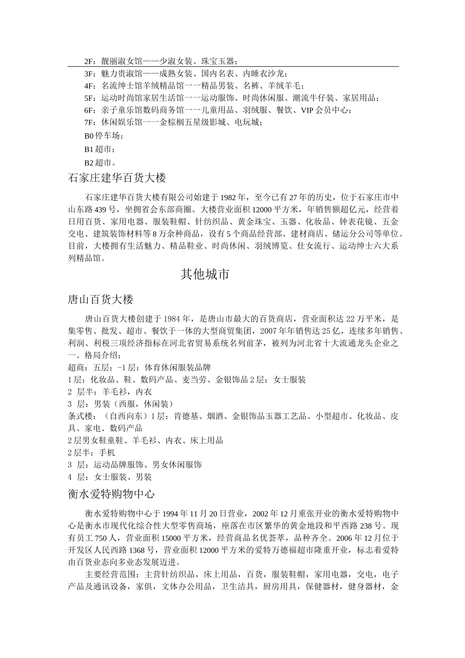 河北各大商场资料_第3页