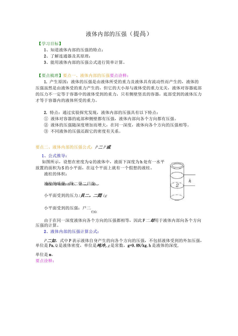 液体内部的压强(提高)知识讲解_第1页