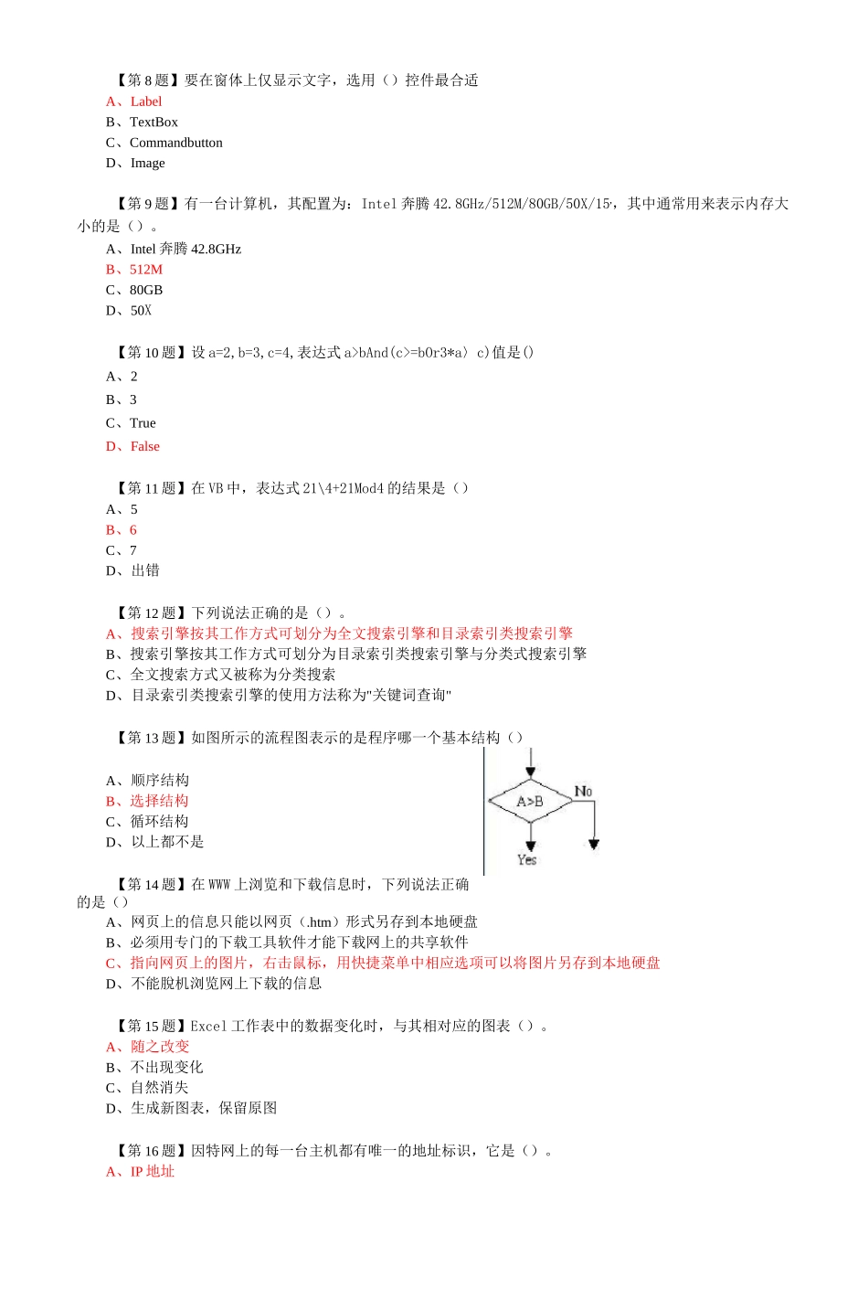 江苏省普通高中信息技术学业水平测试讲解_第2页