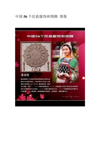中国56个民族服饰和图腾图集
