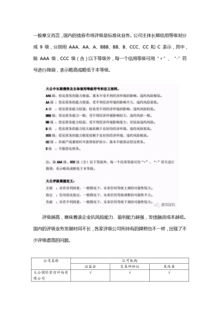 中国AAA主体信用评级企业一栏