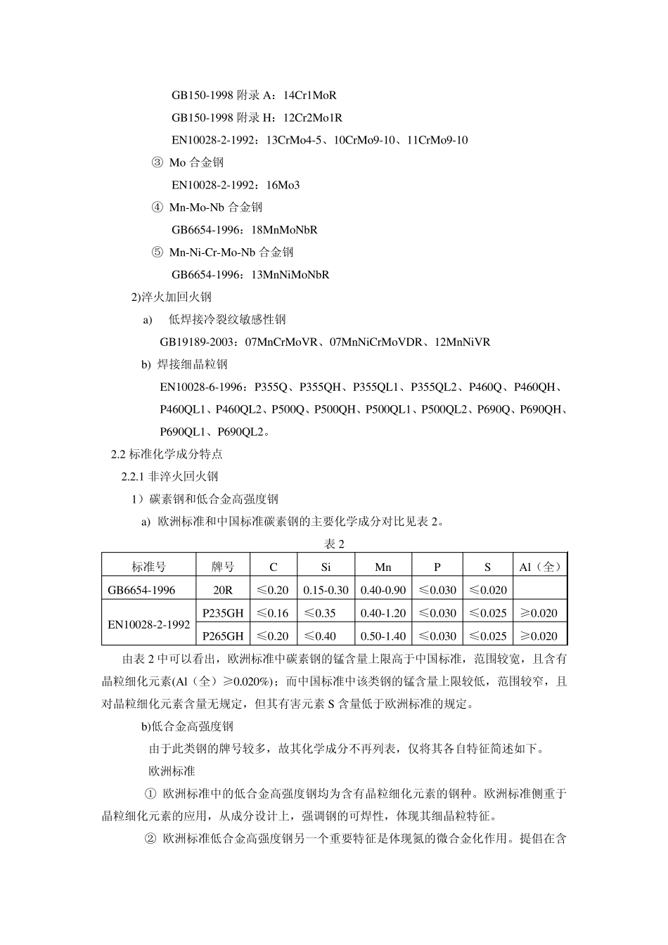 中国、欧洲压力容器用钢板标准分析_第3页