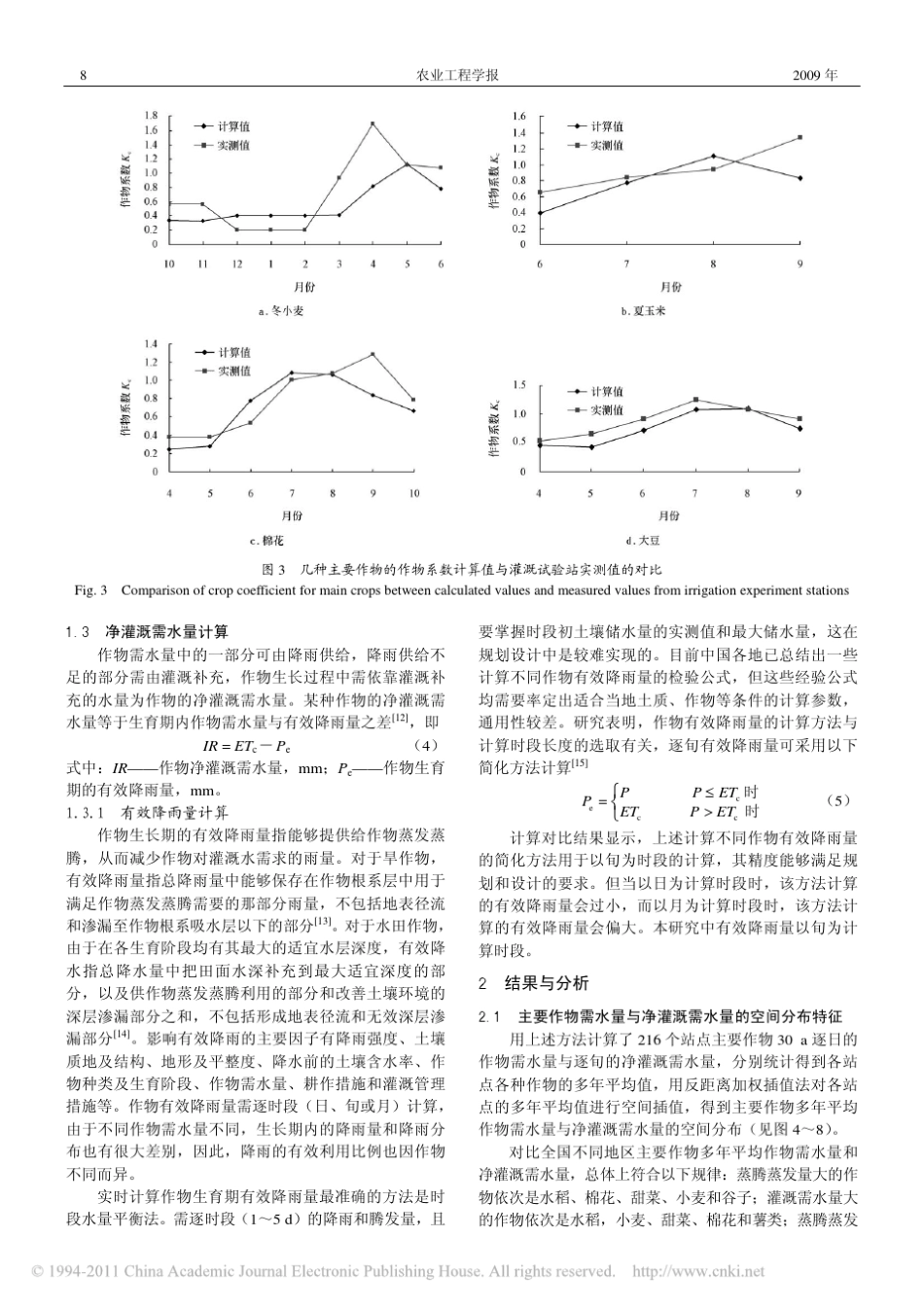 中国主要作物灌溉需水量空间分布特征_第3页