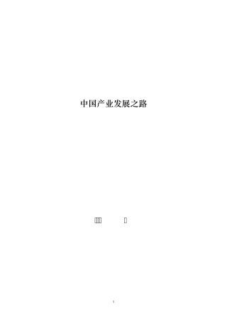中国产业发展之路doc