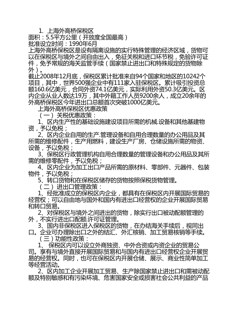 中国保税区汇总(用_第1页