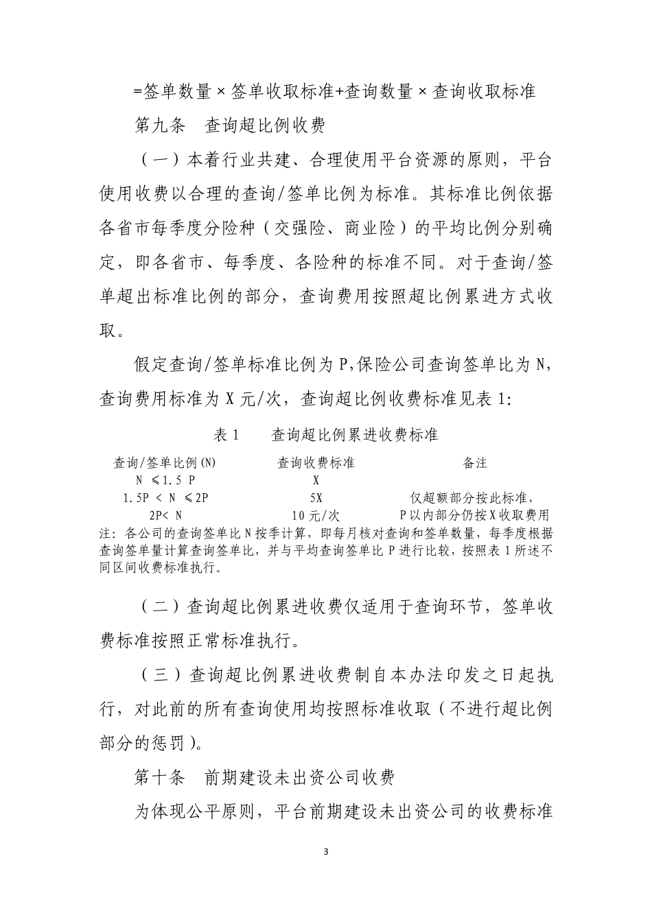 中国保险行业协会行业车险信息集中平台信息使用收费暂行办法_第3页