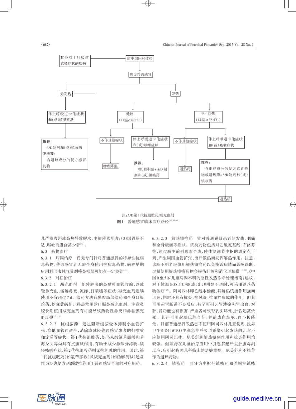 中国儿童普通感冒规范诊治专家共识(2013年)_第3页