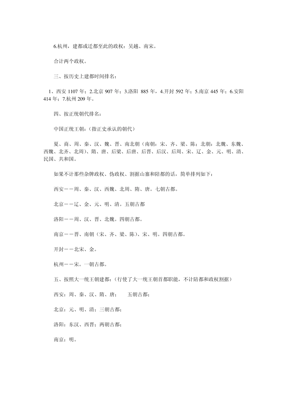 中国六大古都大排名(权威版)_第2页