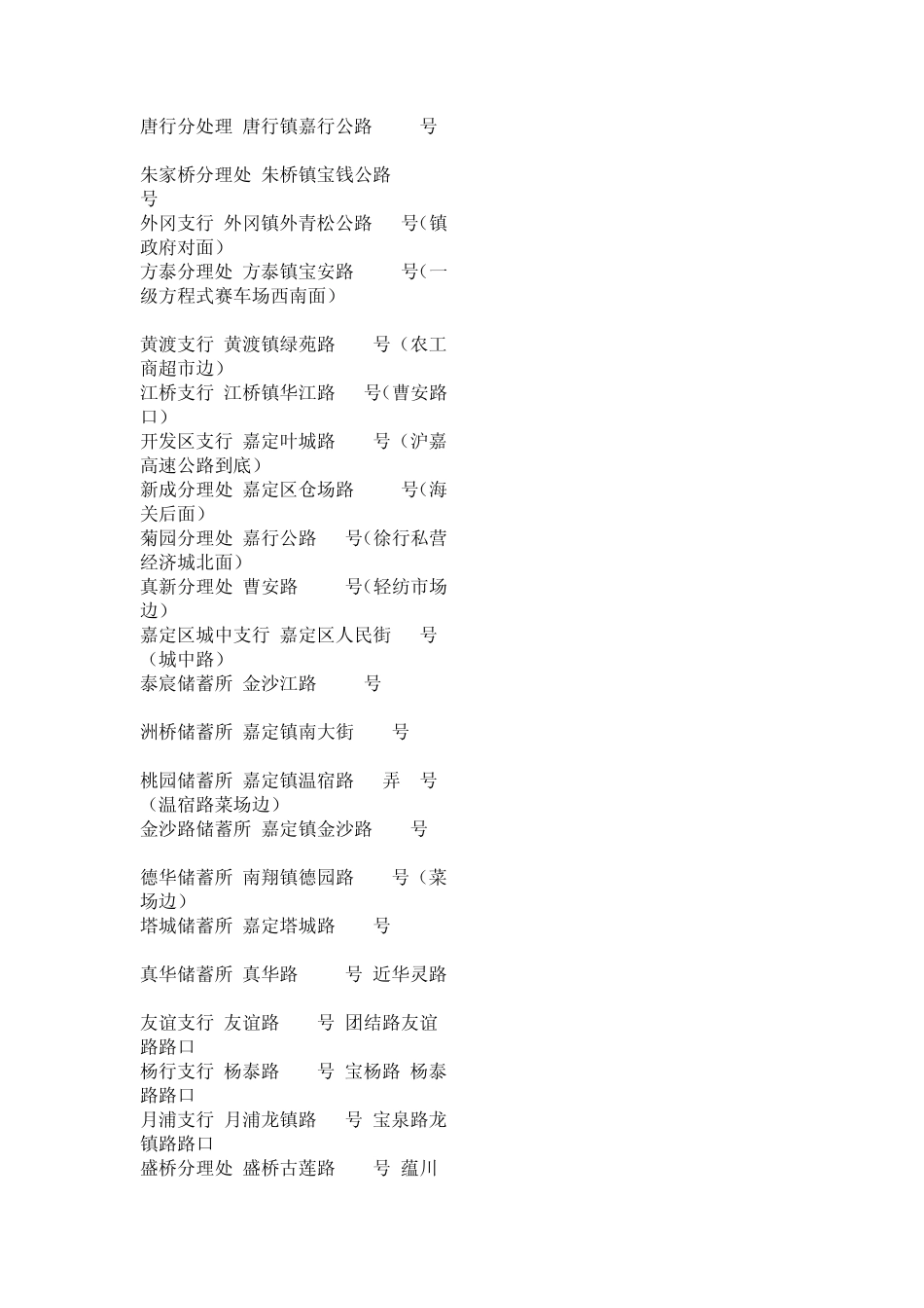 中国农业银行上海分行各支行营业网点及联系电话大全_第3页