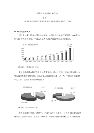 中国出境旅游市场营销
