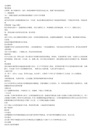 中国医科大学2015年考试《系统解剖学(本科)》考前辅导答案
