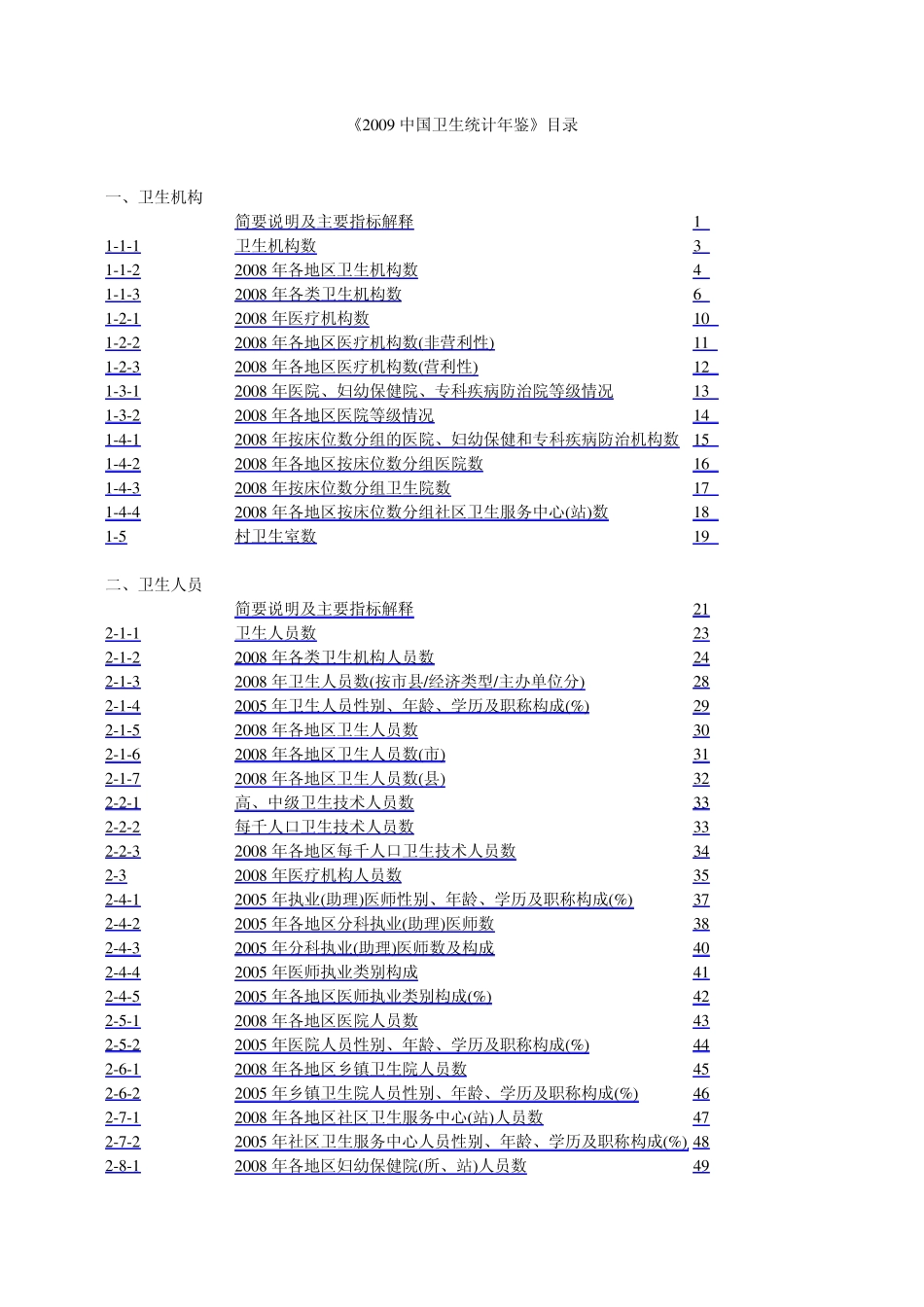 中国卫生统计年鉴(连接!)2009_第1页