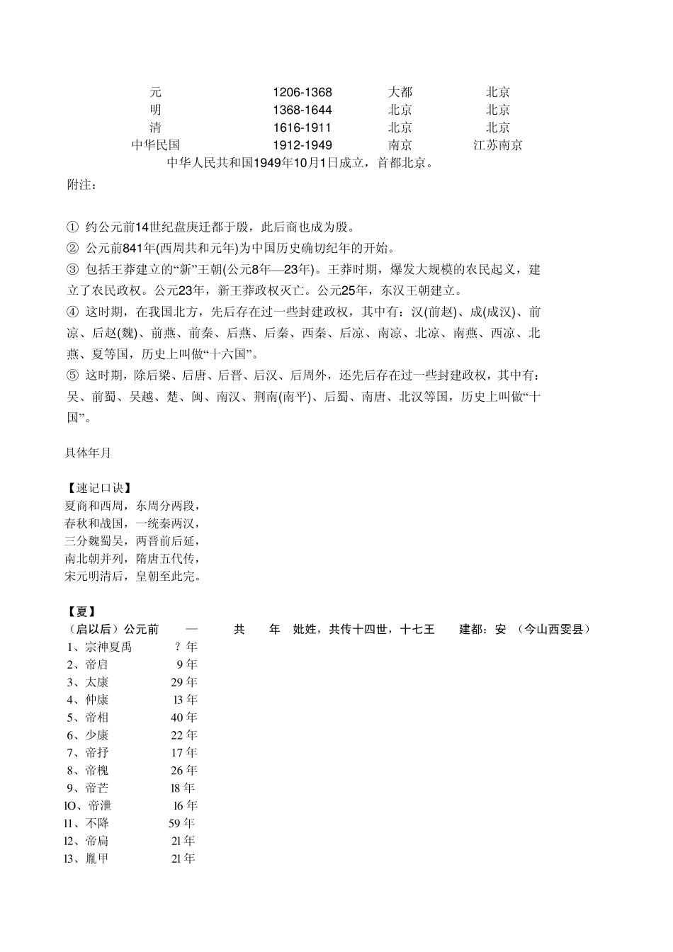 中国历史朝代顺序表以及各朝皇帝的顺序(简表和详表)_第2页