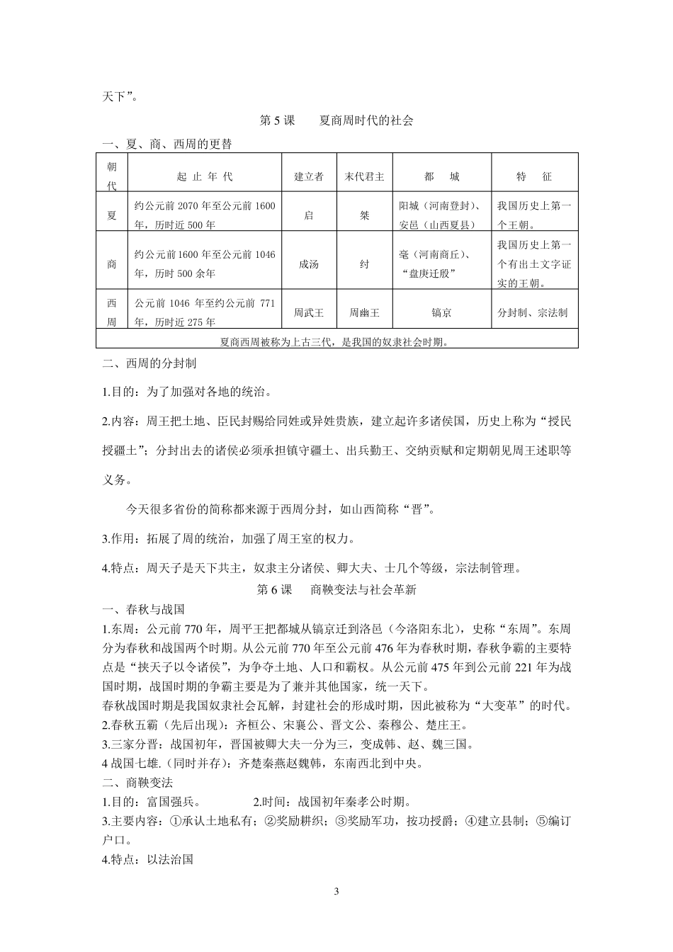 中国古代史知识点梳理_第3页