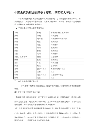中国古代都城变迁史