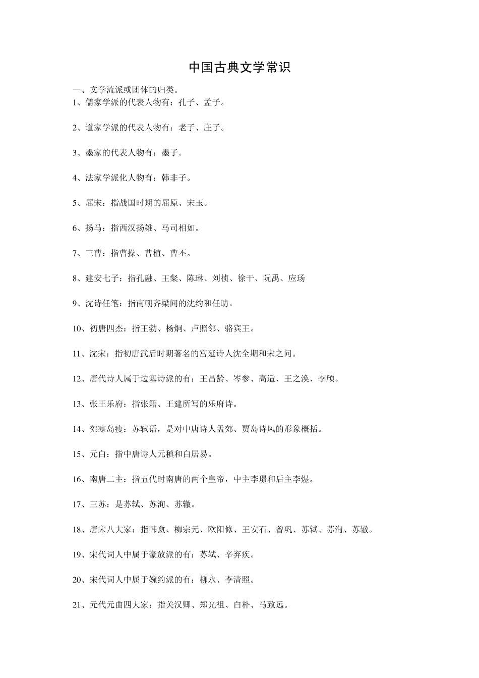 中国古典文学常识_第1页
