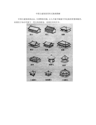 中国古建筑屋顶形式集锦图解